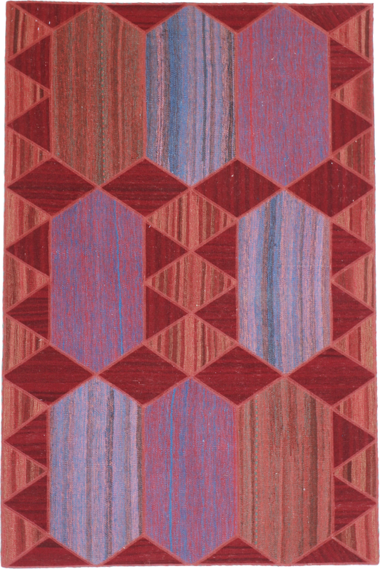 W 4.8 L 6.10 Modern 100% Wool Hand-Woven All-Over Design - 62325