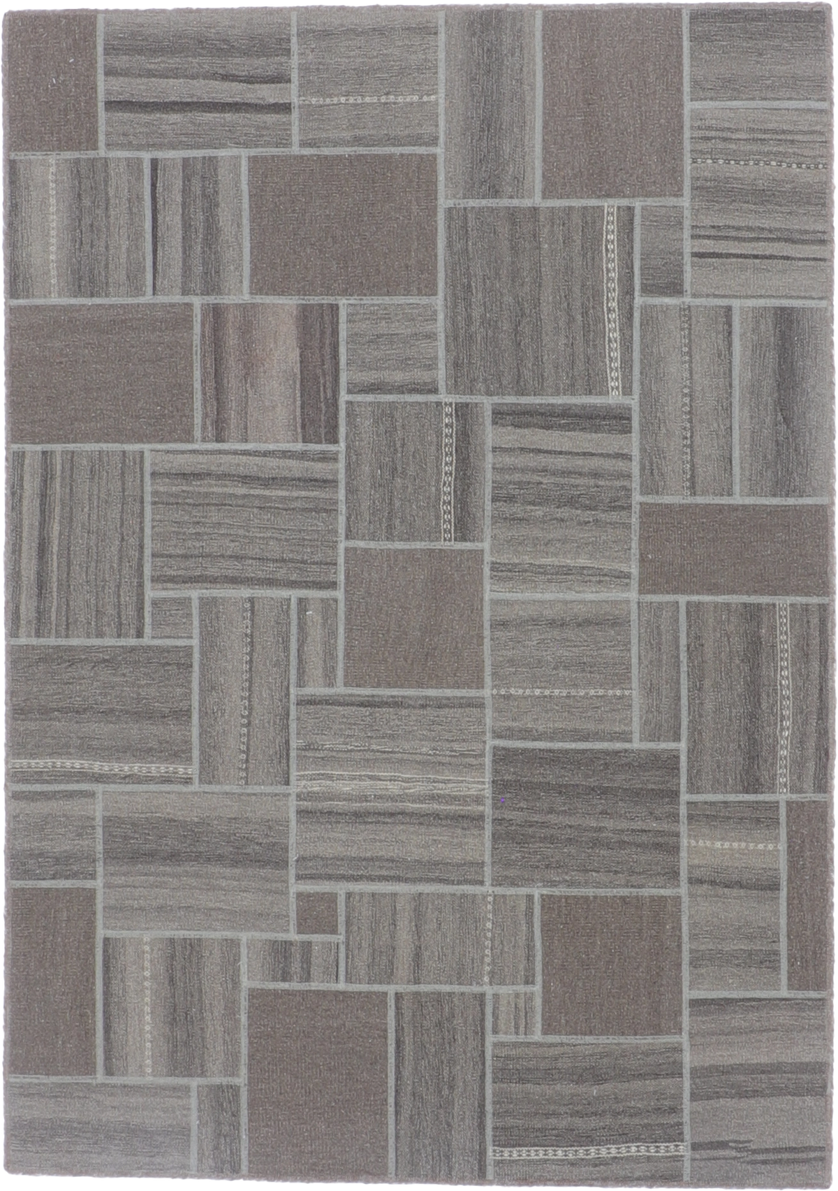 W 5.8 L 7 Modern 100% Wool Hand-Woven All-Over Design - 62328