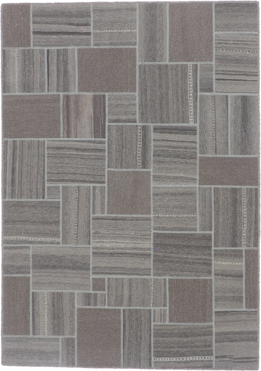 W 5.8 L 7 Modern 100% Wool Hand-Woven All-Over Design - 62328