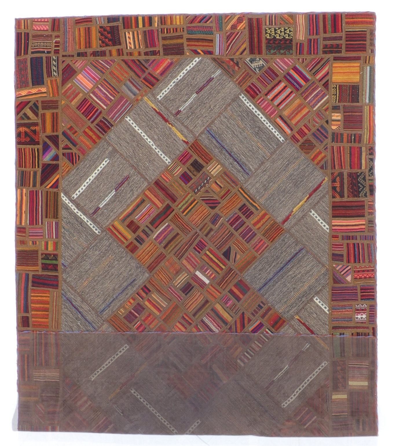 W 5.4 - L 7.10 - Modern Wool Contemporary Rectangle - Finest Hand-Knotted Quality Wool - 62330