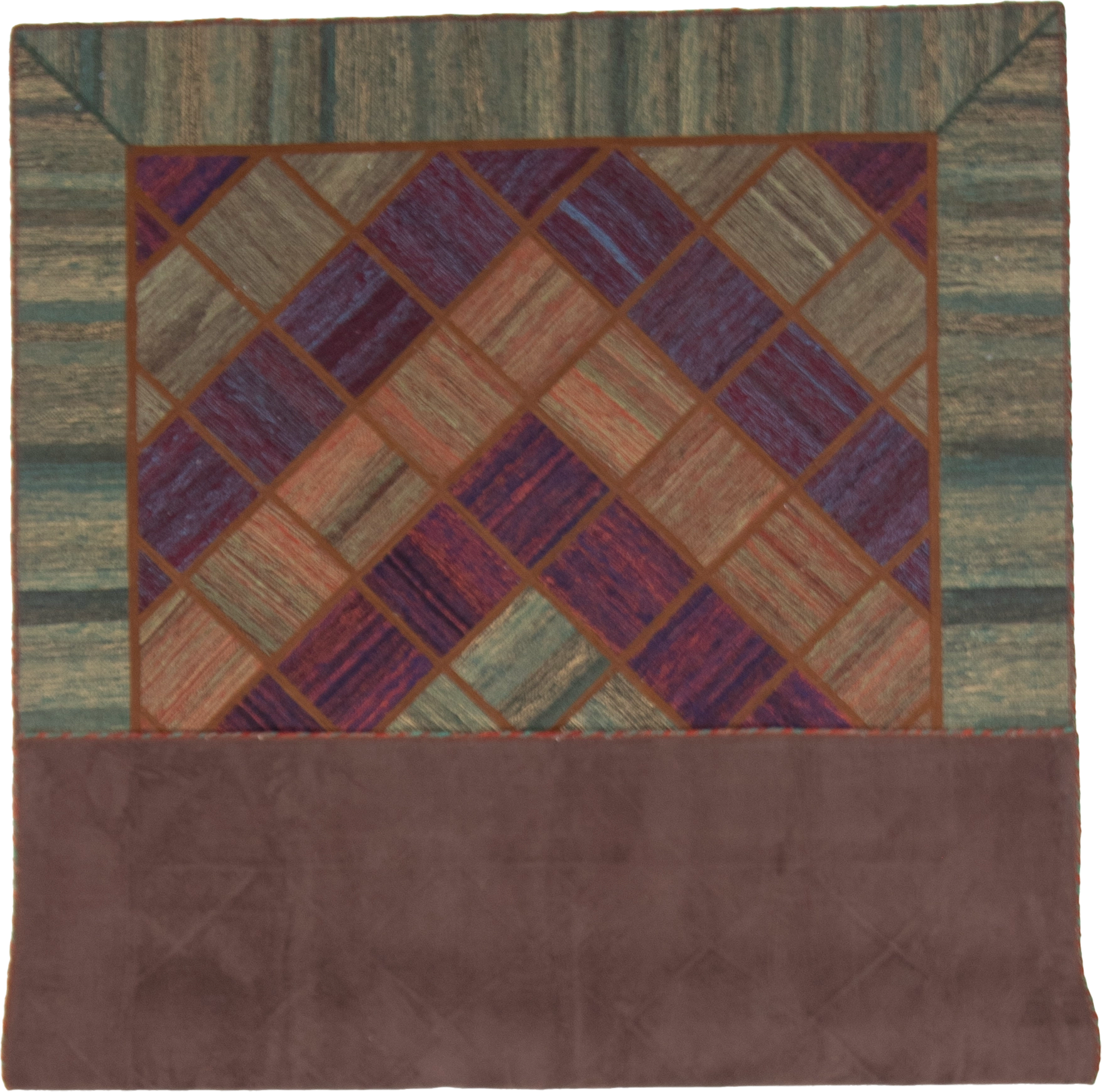 W 5.8 L 7.8 Modern 100% Wool Hand-Woven All-Over Design - 62331