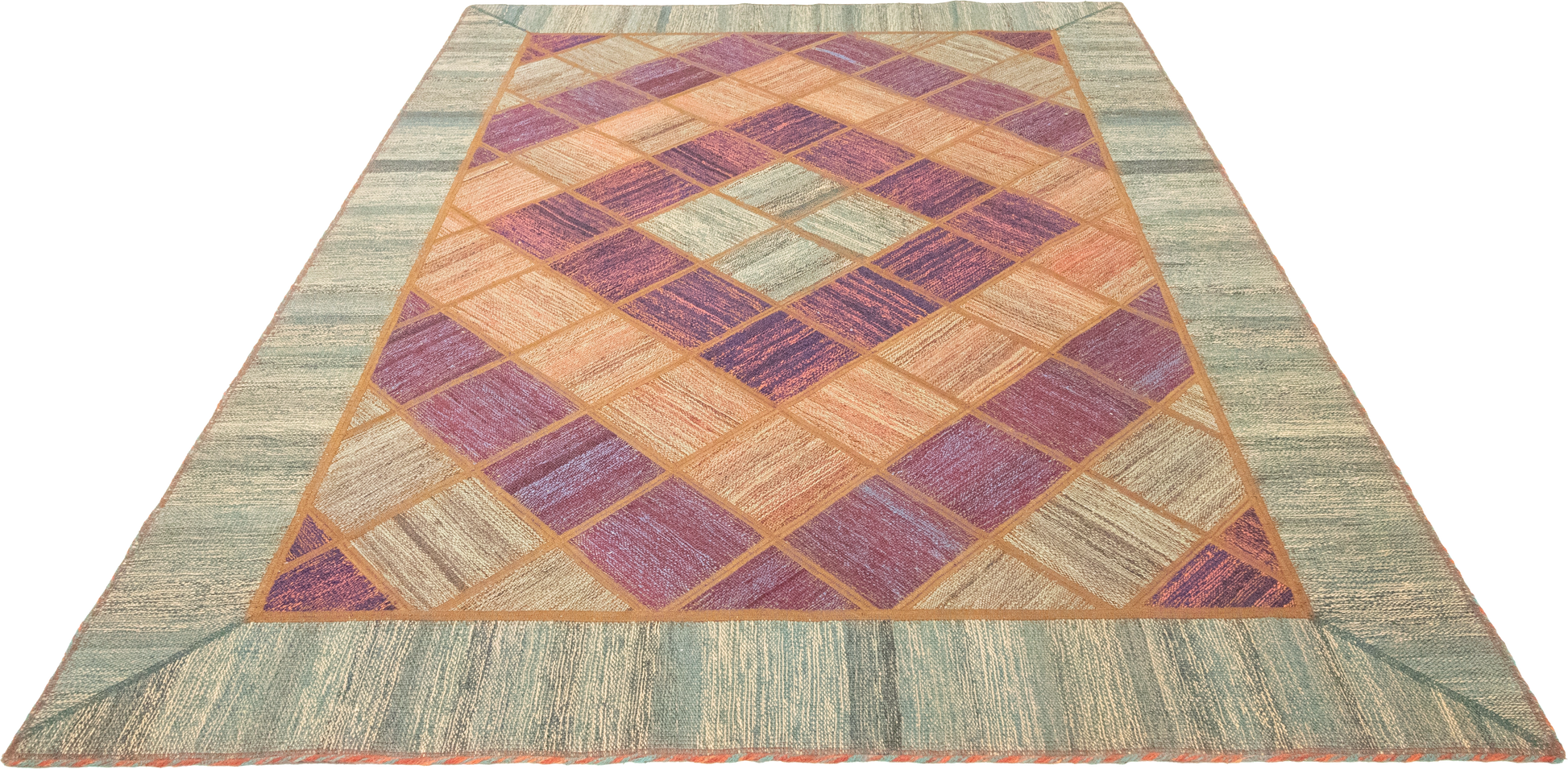 W 5.8 L 7.8 Modern 100% Wool Hand-Woven All-Over Design - 62331