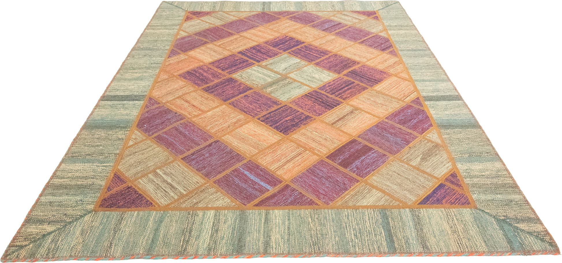W 5.8 L 7.8 Modern 100% Wool Hand-Woven All-Over Design - 62331