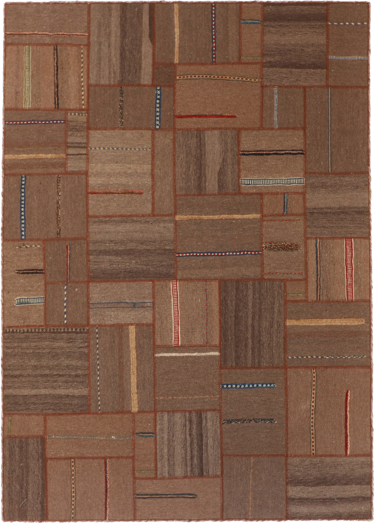 W 5.6 L 7.9 Modern 100% Wool Hand-Woven All-Over Design- 62332