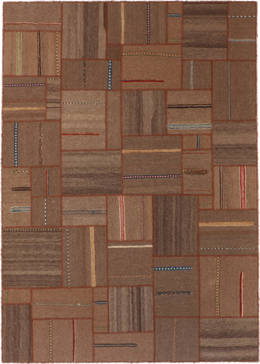 W 5.6 L 7.9 Modern 100% Wool Hand-Woven All-Over Design- 62332