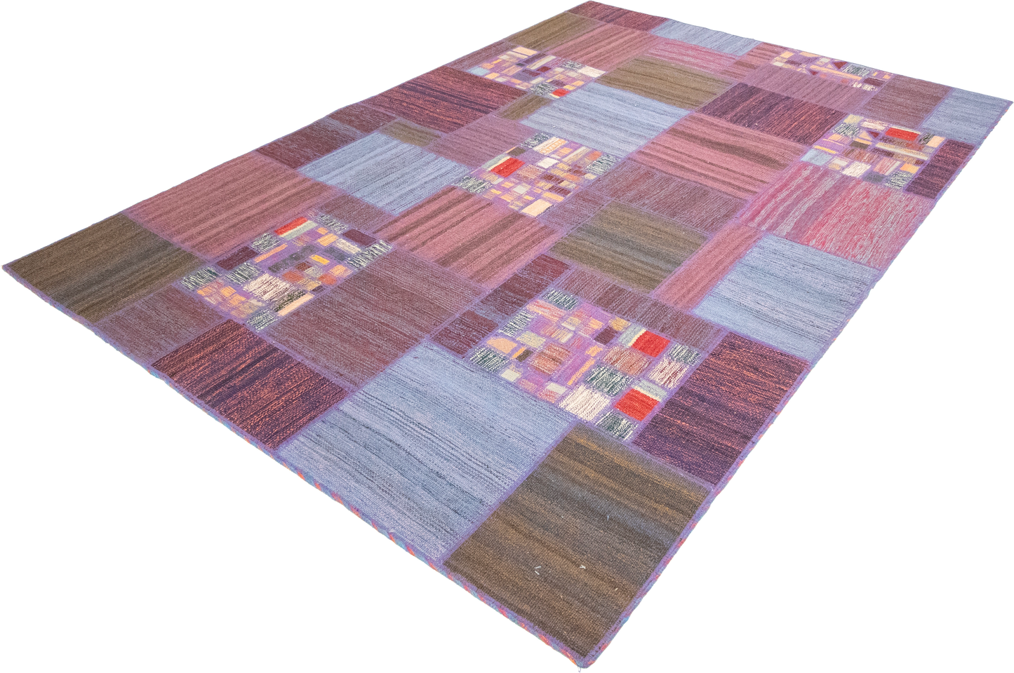 W 5.6 L 7.10 Modern 100% Wool Hand-Woven All-Over Design - 62333