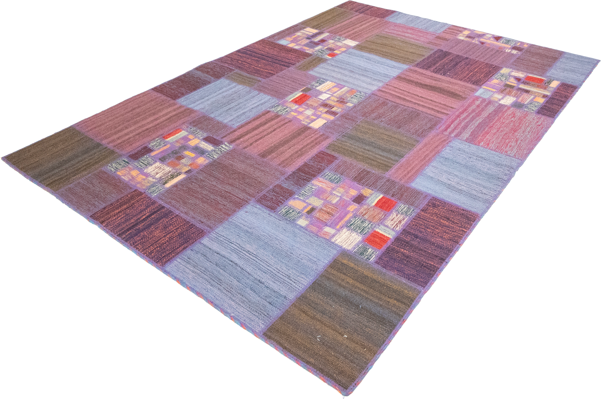 W 5.6 L 7.10 Modern 100% Wool Hand-Woven All-Over Design - 62333
