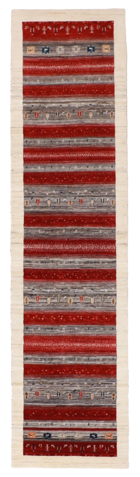 W 2.7 - L 10 - Qashqai Fine/Wool Modern Rectangle - Finest Hand-Knotted Quality Wool - 62352
