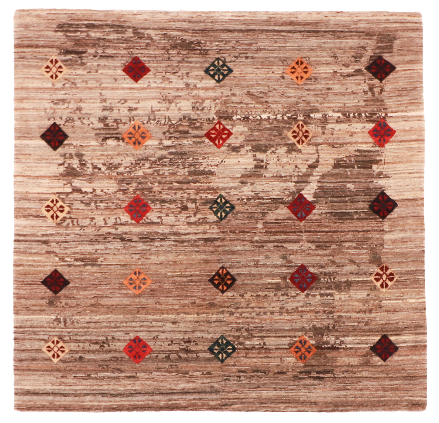 W 5 L 4.10 Qash Qulie 100% Wool Hand-Woven All-Over Design - 62353