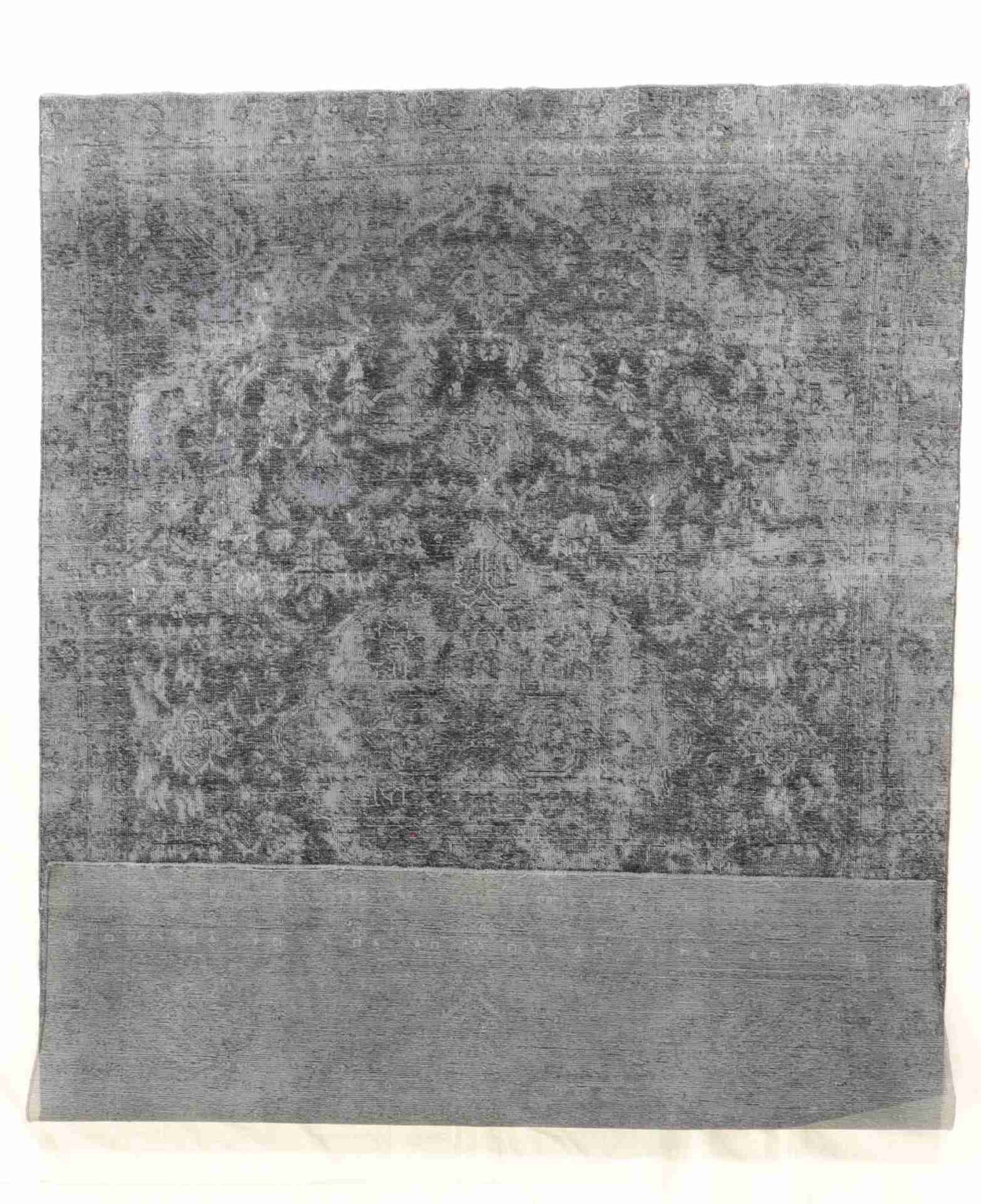 W 7.9 - L 10.4 - Vintage Wool Contemporary Rectangle - Finest Hand-Knotted Quality Wool - 62393