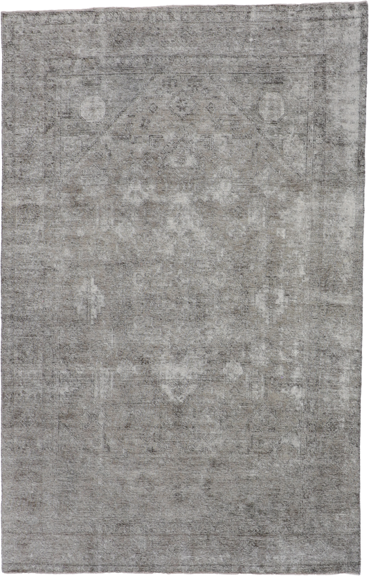 W 6.3 L 9.9 Vintage 100% Wool Hand-Woven All-Over Design - 62401