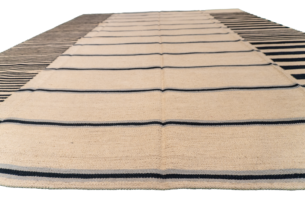 W 7.2 - L 9.1 - Kilim Fine/Wool All Over Rectangle - Finest Hand-Made Quality Wool - 62428