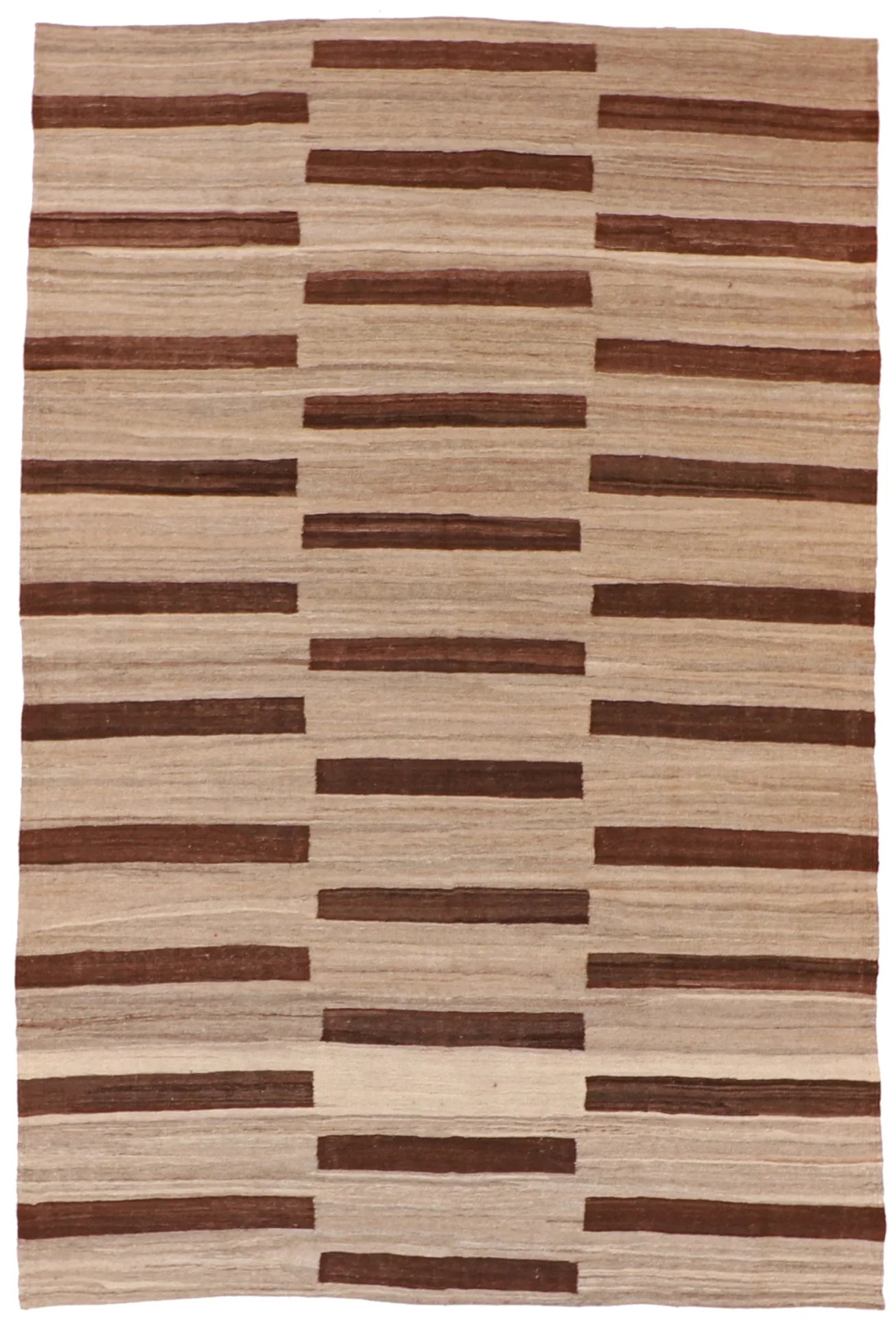 6.4 x 9.6 - Kilim Fine/Wool All Over Rectangle - Finest Hand-Made Quality Wool — 62431