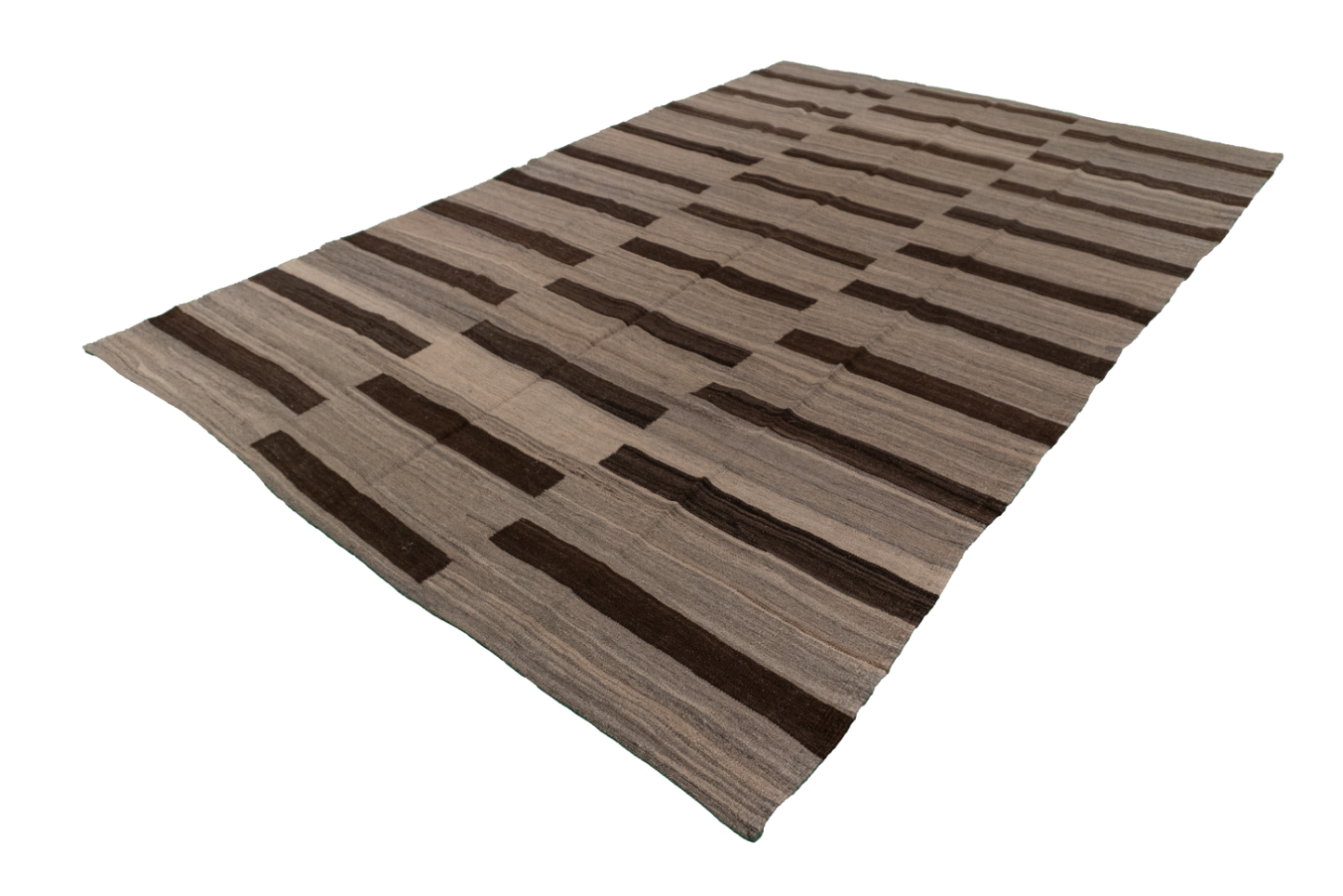 W 6.4 L 9.6 Kilim 100% Wool Hand-Woven All-Over Design - 62431