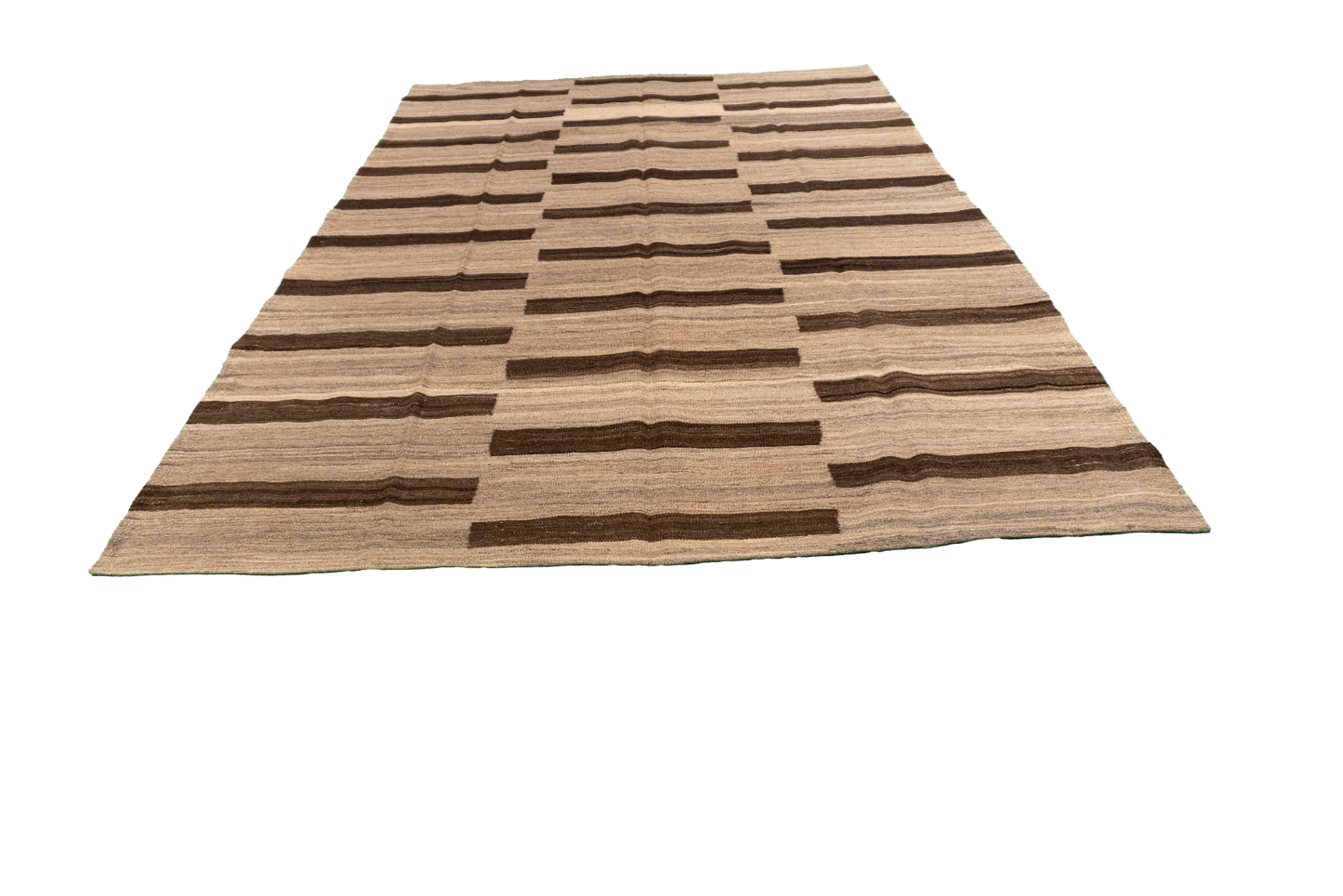 W 6.4 L 9.6 Kilim 100% Wool Hand-Woven All-Over Design - 62431