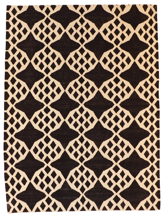 7.4 x 9.9 - Kilim Fine/Wool All Over Rectangle - Finest Hand-Made Quality Wool — 62433