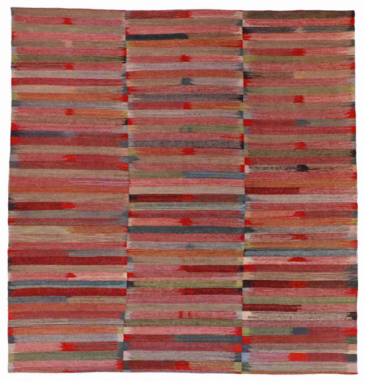 8.10 x 9.3 - Kilim Fine/Wool All Over Rectangle - Finest Hand-Made Quality Wool — 62436