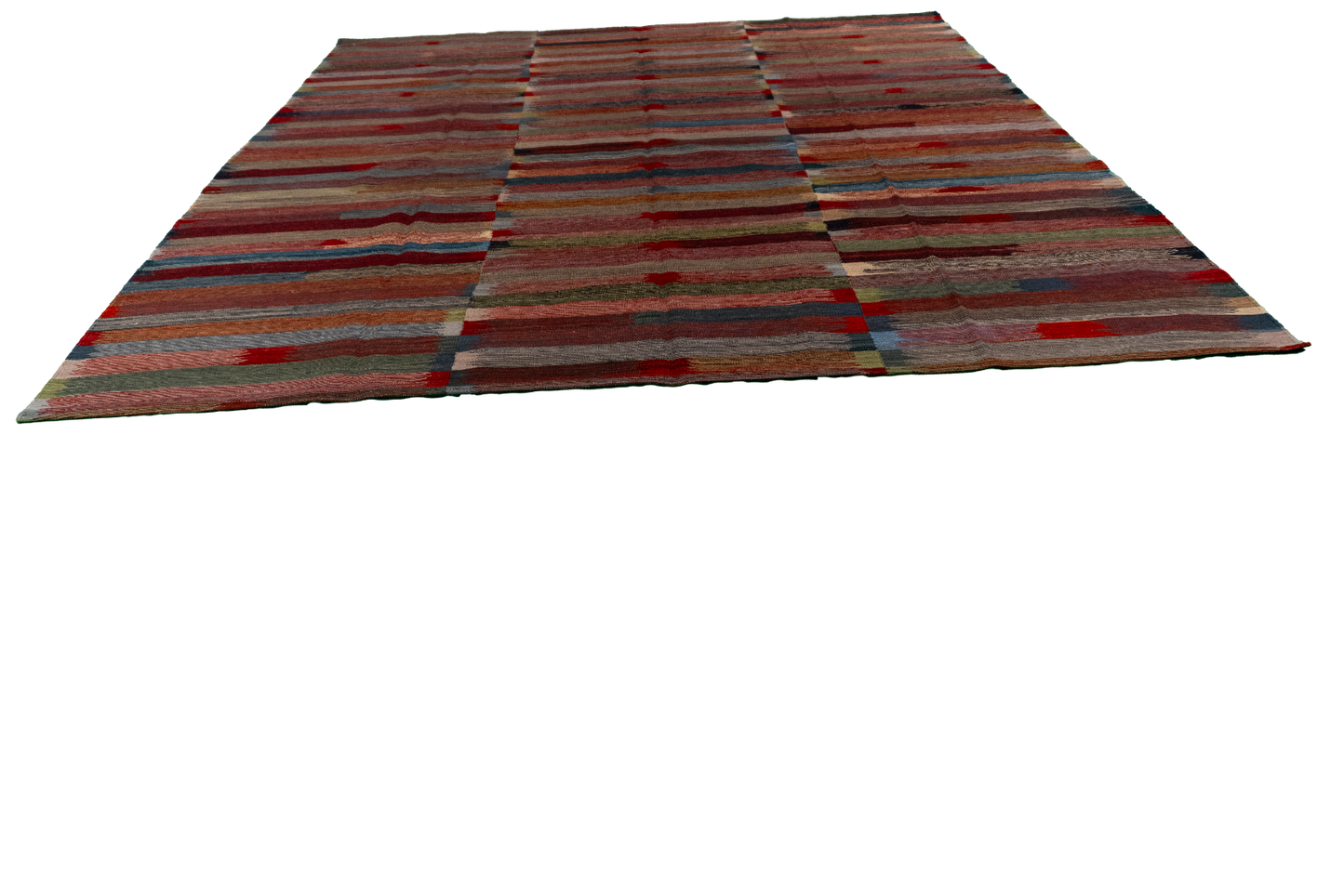 W 8.10 - L 9.3 - Kilim Fine/Wool All Over Square - Finest Hand-Made Quality Wool - 62436