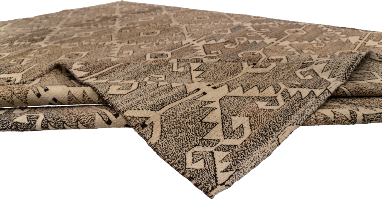 W 8.1 L 11 Kilim 100% Wool Hand-Woven All-Over Design - 62441
