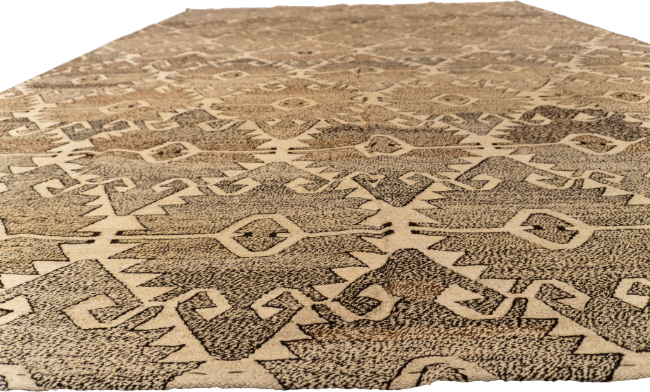 W 8.1 L 11 Kilim 100% Wool Hand-Woven All-Over Design - 62441