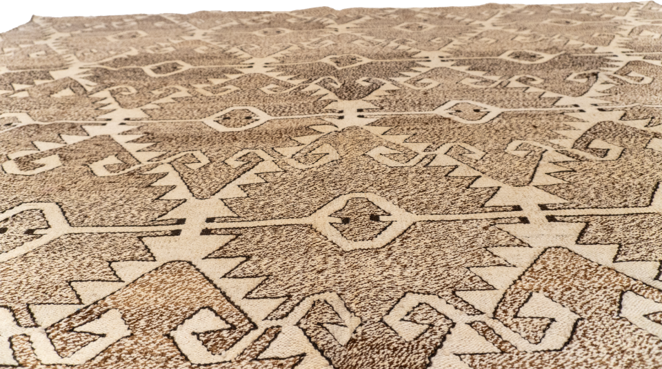 W 8.1 L 11 Kilim 100% Wool Hand-Woven All-Over Design - 62441