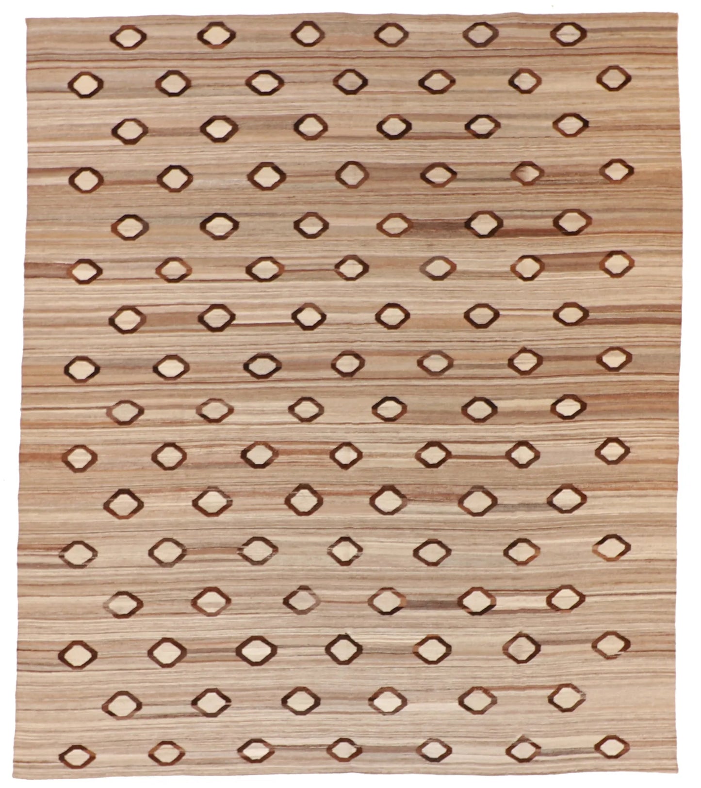 8.2 x 9.4 - Kilim Fine/Wool All Over Rectangle - Finest Hand-Made Quality Wool — 62443