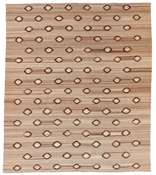 8.2 x 9.4 - Kilim Fine/Wool All Over Rectangle - Finest Hand-Made Quality Wool — 62443