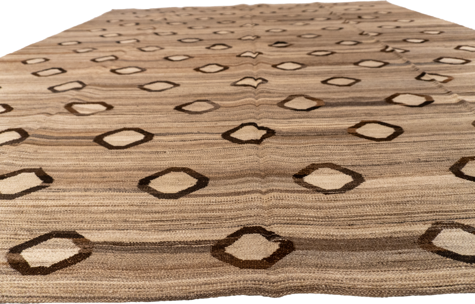 W 8.2 L 9.4 Kilim 100% Wool Hand-Woven All-Over Design - 62443