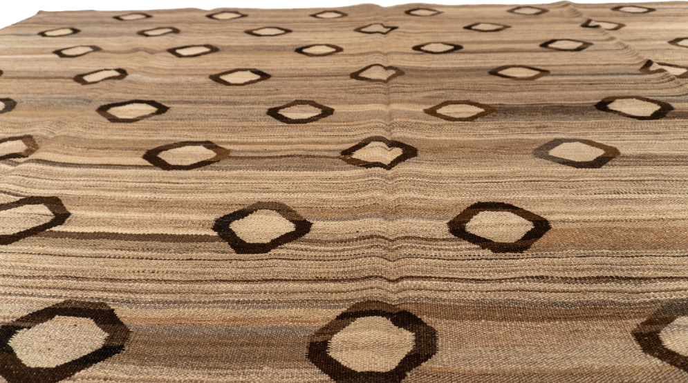 W 8.2 L 9.4 Kilim 100% Wool Hand-Woven All-Over Design - 62443