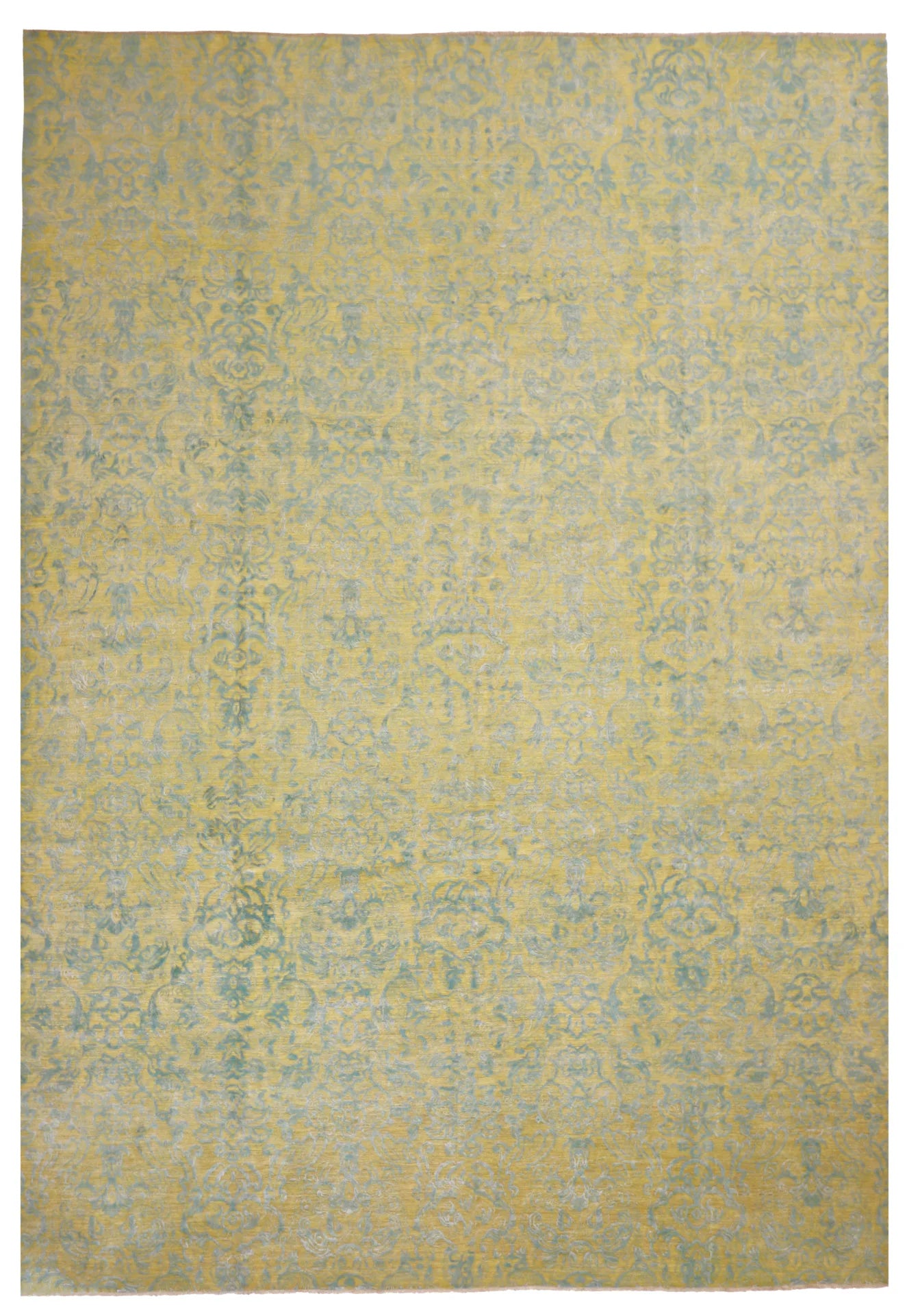 10.1 x 14.2 - Luxe Wool Contemporary Rectangle - Finest Hand-Knotted Quality Wool — 62452