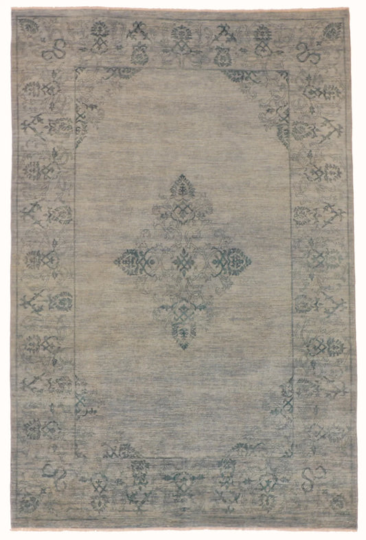 6.7 x 9.11 - Mahal Wool Traditional Rectangle - Finest Hand-Knotted Quality Wool — 62453