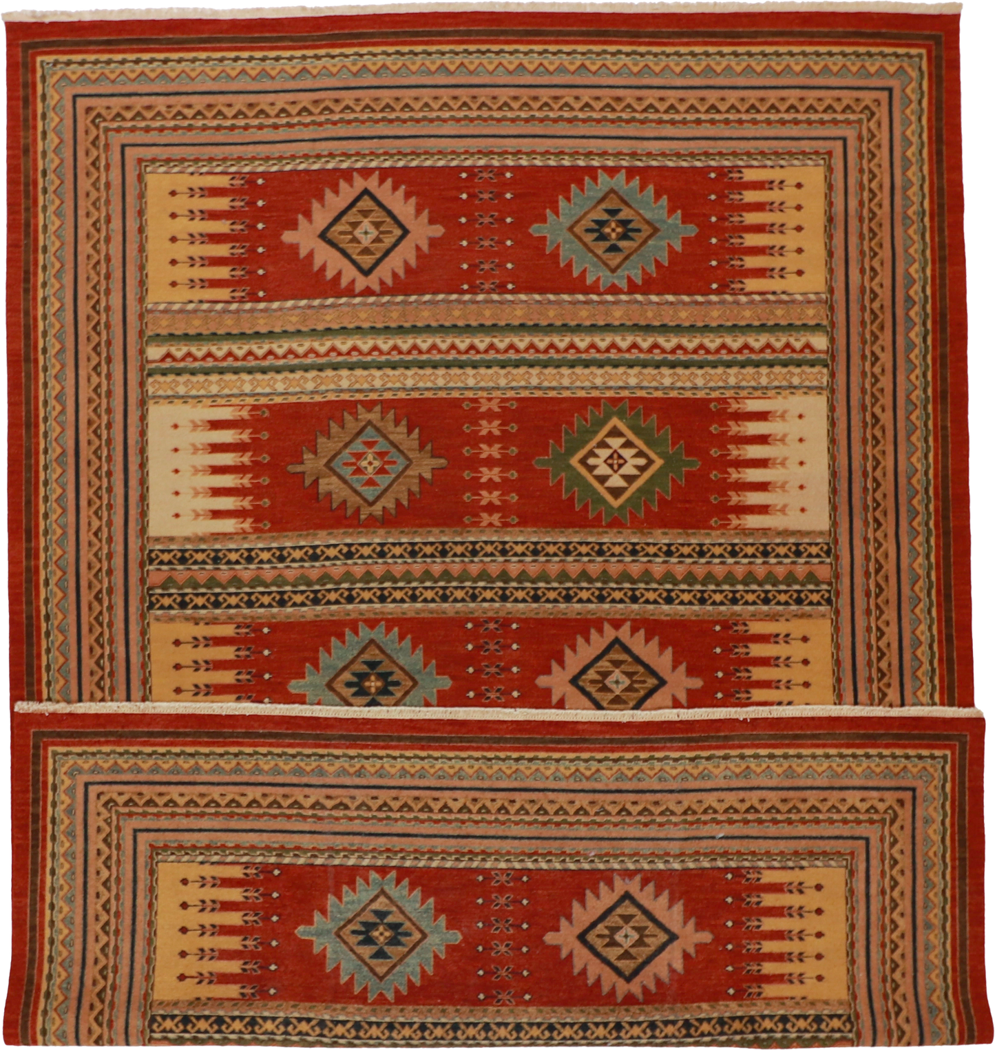 W 9.10 L 13.10 Heriz 100% Wool Hand-Woven All-Over Design - 62606