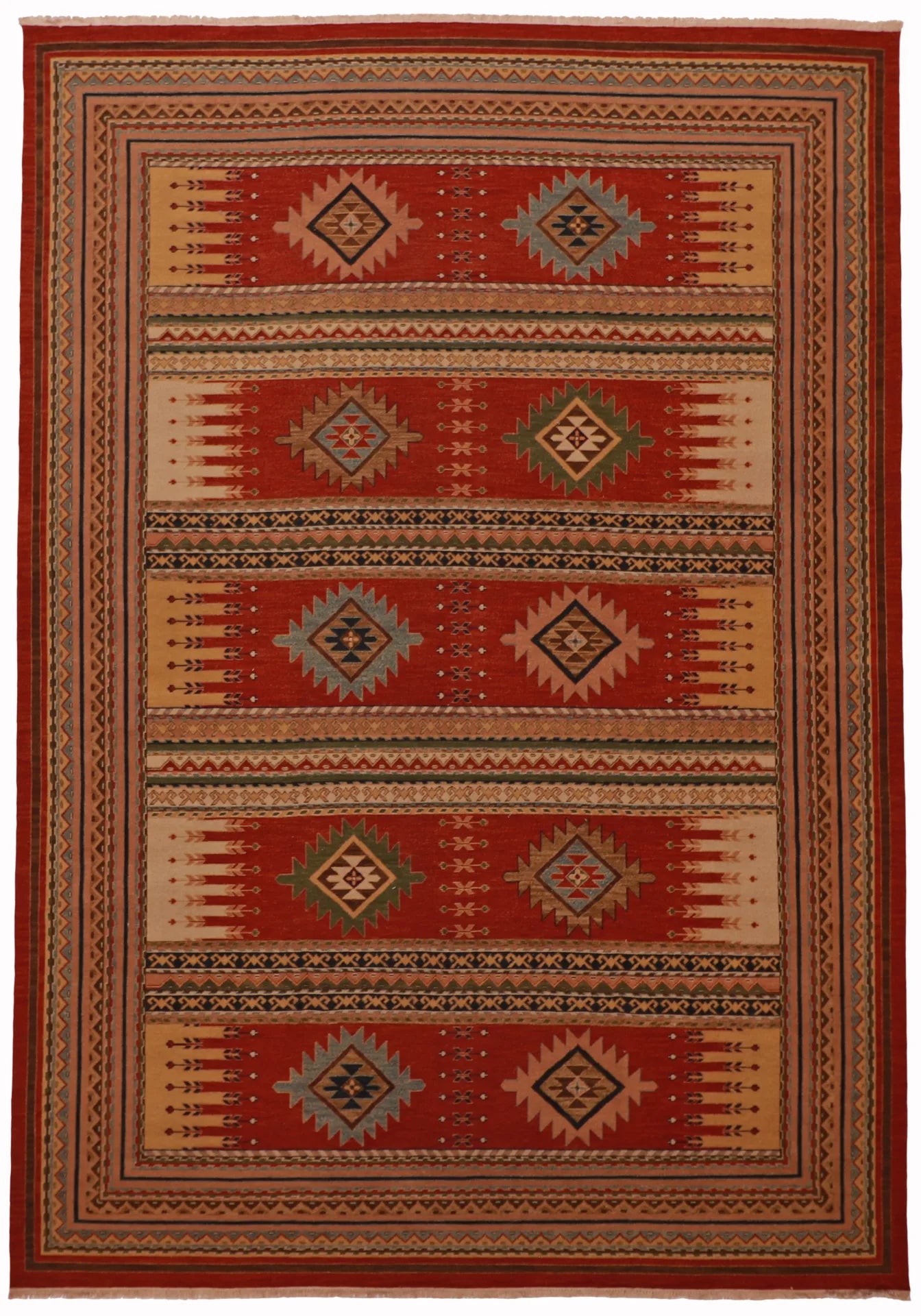 11.10 x 14.10 - Heriz Fine/Wool All Over Rectangle - Finest Hand-Knotted Quality Wool — 62610