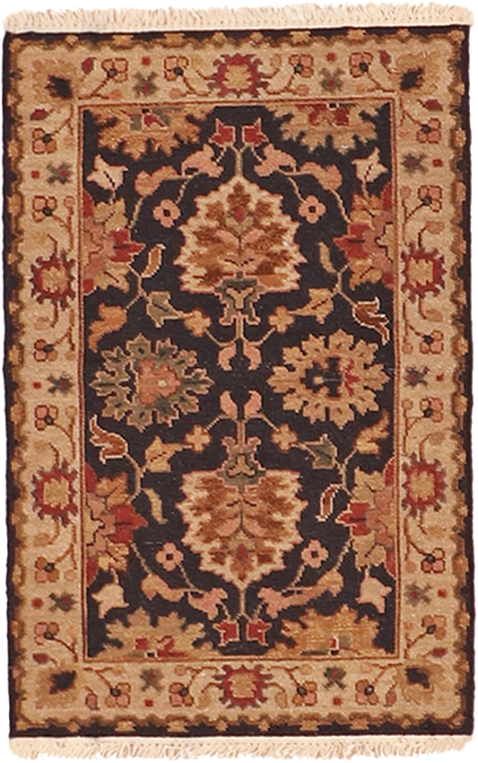 W 2 L 3 Serapie 100% Wool Hand-Woven All-Over Design - 62614