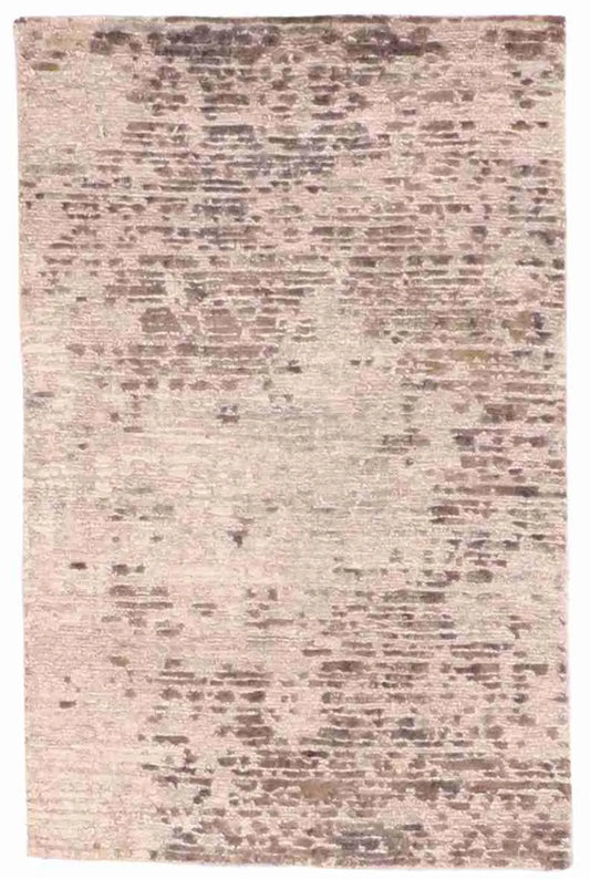 W 2 L 3 Modern Wool And Silk Blend Hand-Woven All-Over Design - 62618