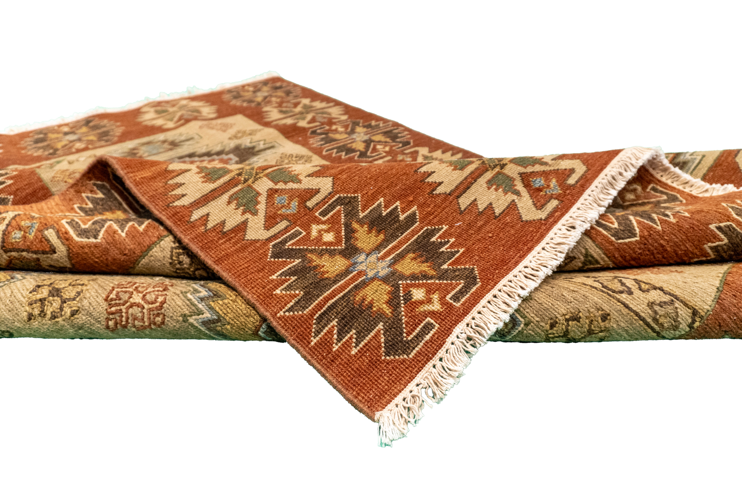 W 4.10 - L 6.11 - Soumak Fine/Wool All Over Rectangle - Finest Hand-Made Quality Wool - 62632