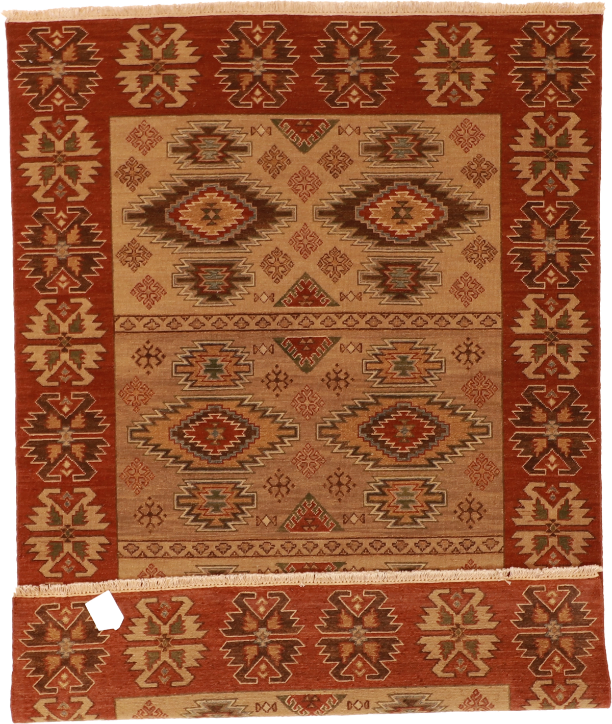 W 4.10 L 6.11 Soumak 100% Wool Hand-Woven All-Over Design - 62632