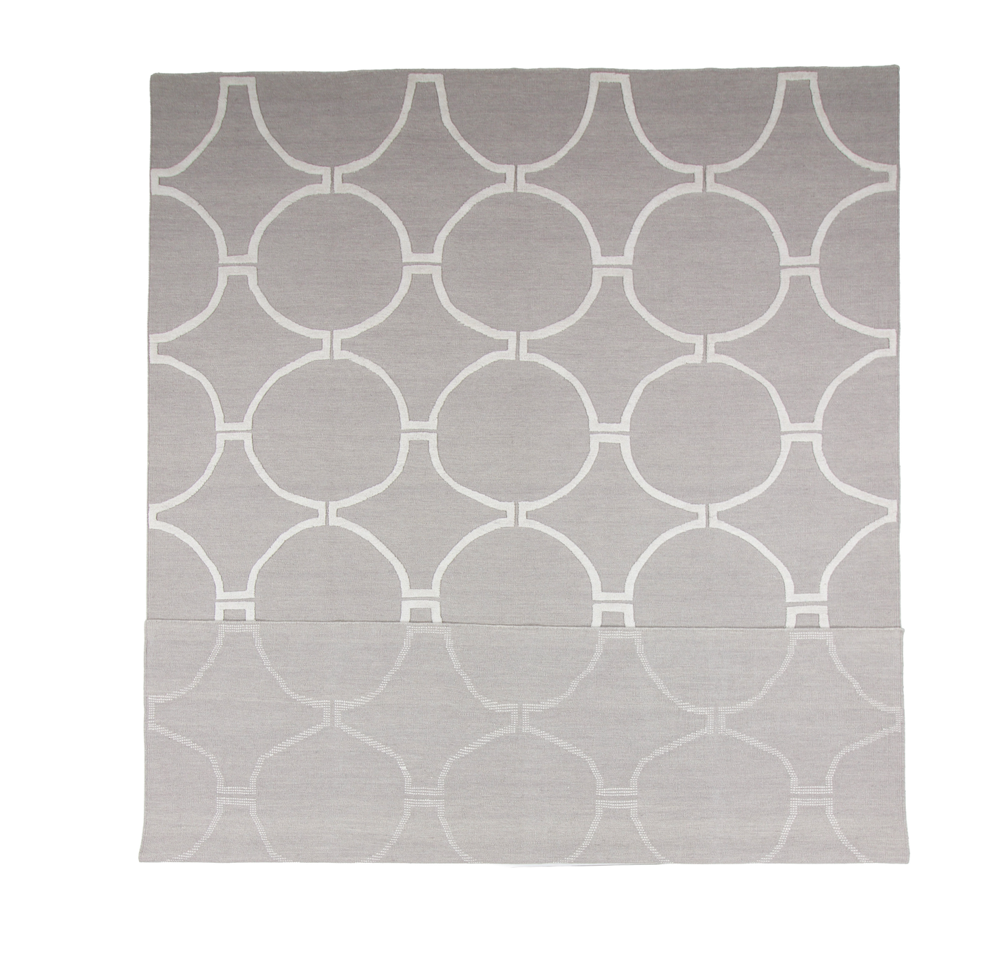 W 10 L 14 Modern 100% Wool Hand-Woven Allover Design - 62651