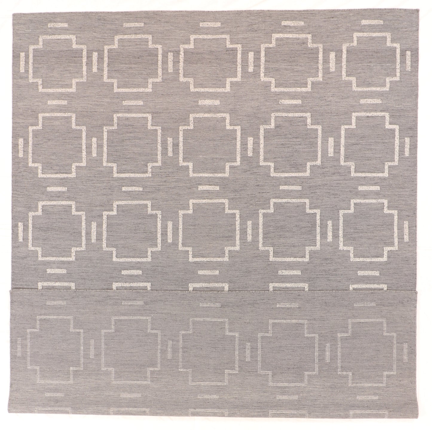 W 9 L 12 Modern 100% Wool Hand-Woven All-Over Design - 62655
