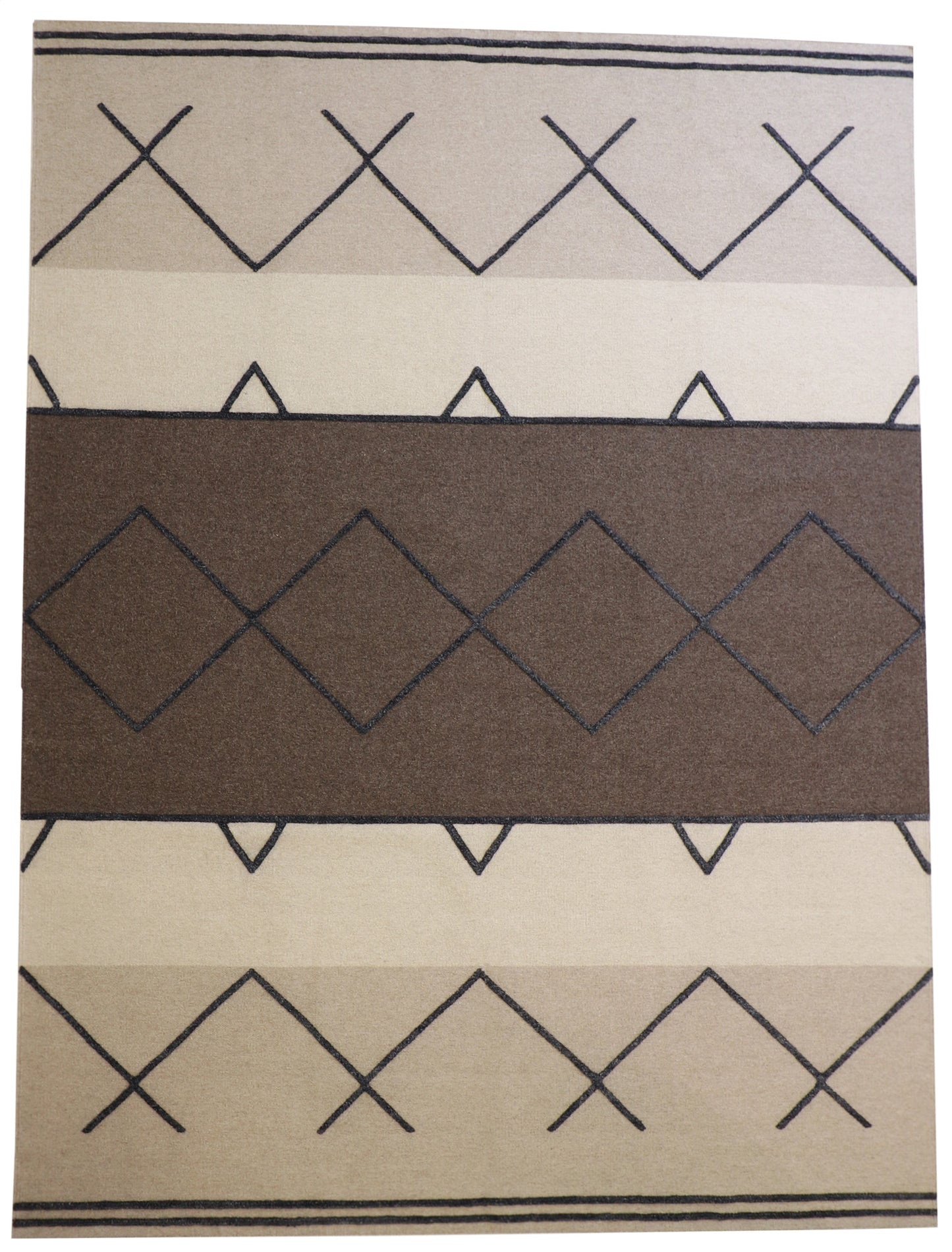 W 10 L 14 Modern 100% Wool Hand-Woven All-Over Design - 62669