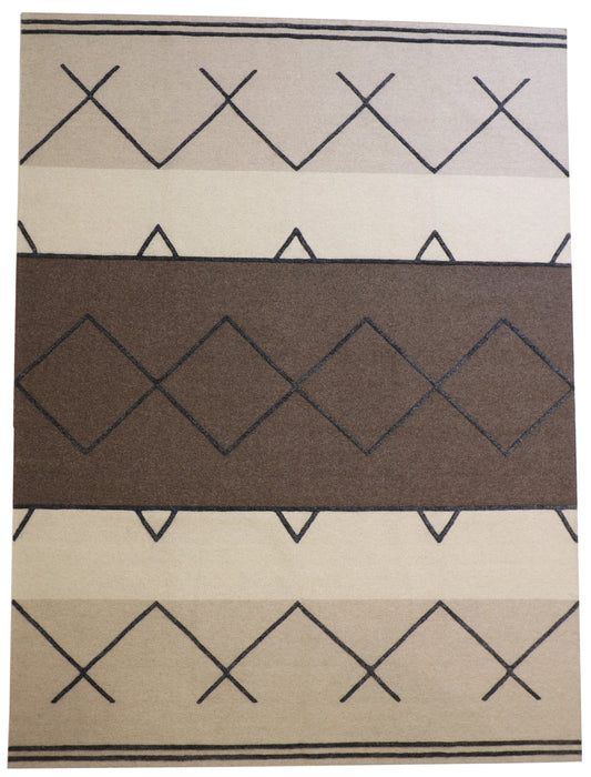 W 10 L 14 Modern 100% Wool Hand-Woven All-Over Design - 62669