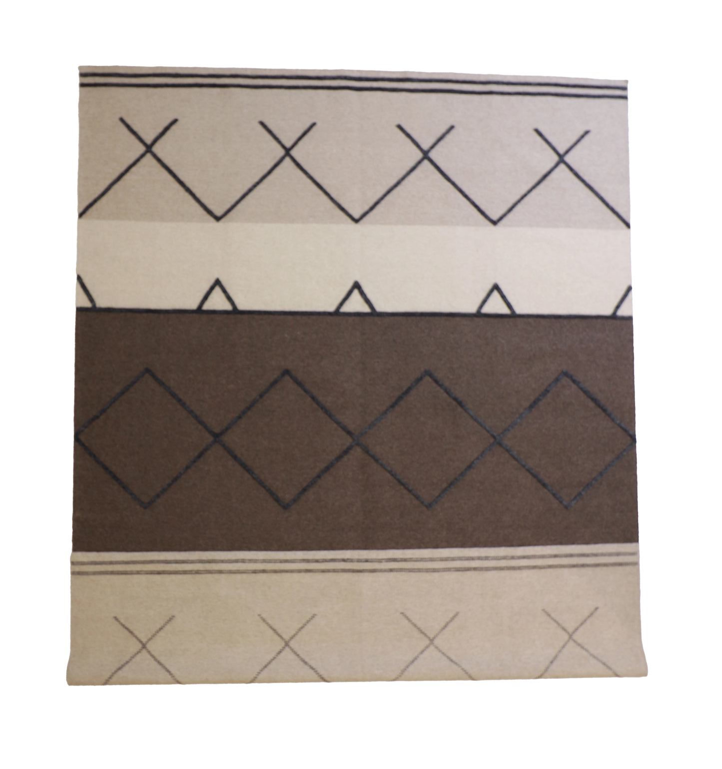 W 10 L 14 Modern 100% Wool Hand-Woven All-Over Design - 62669