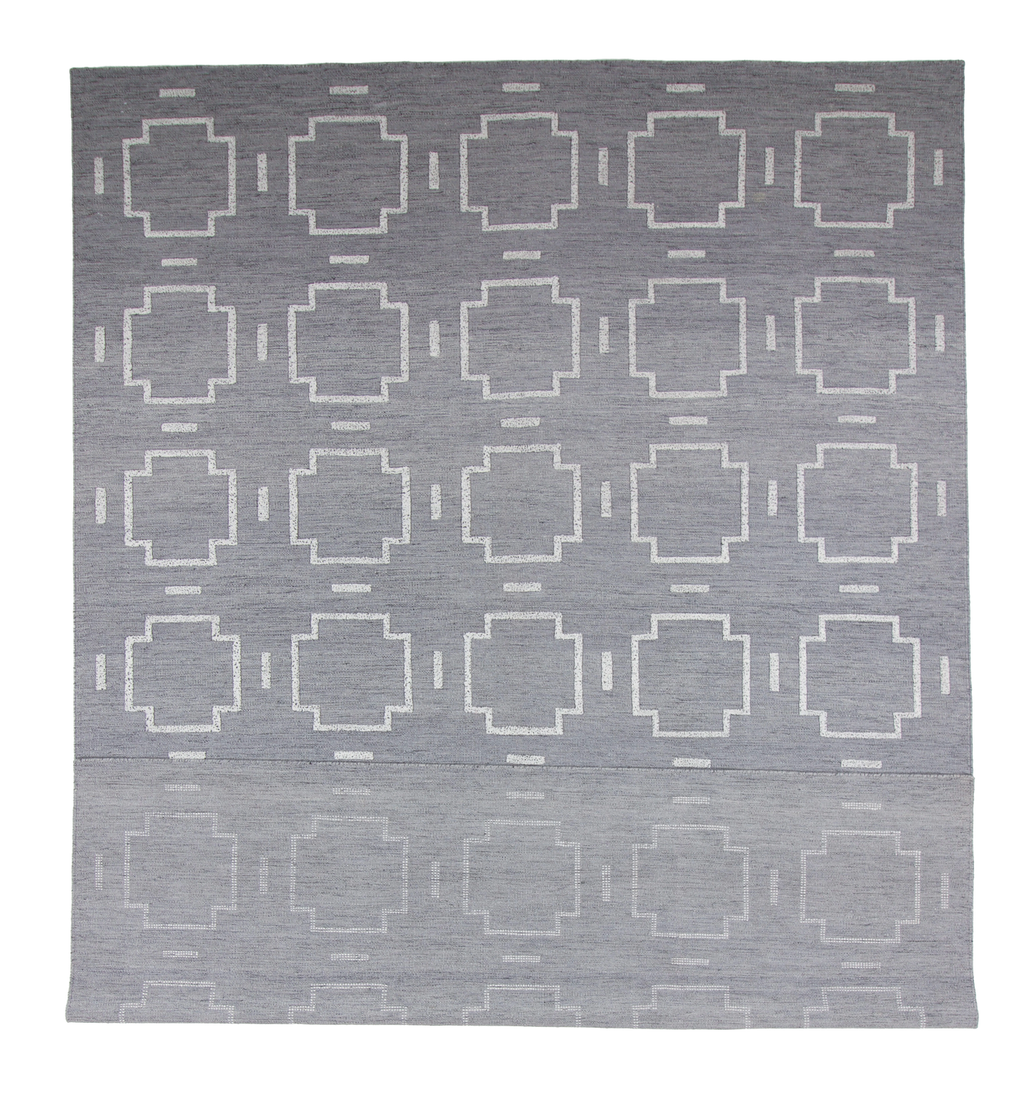 W 10 L 14 Modern 100% Wool Hand-Woven Allover Design - 62672
