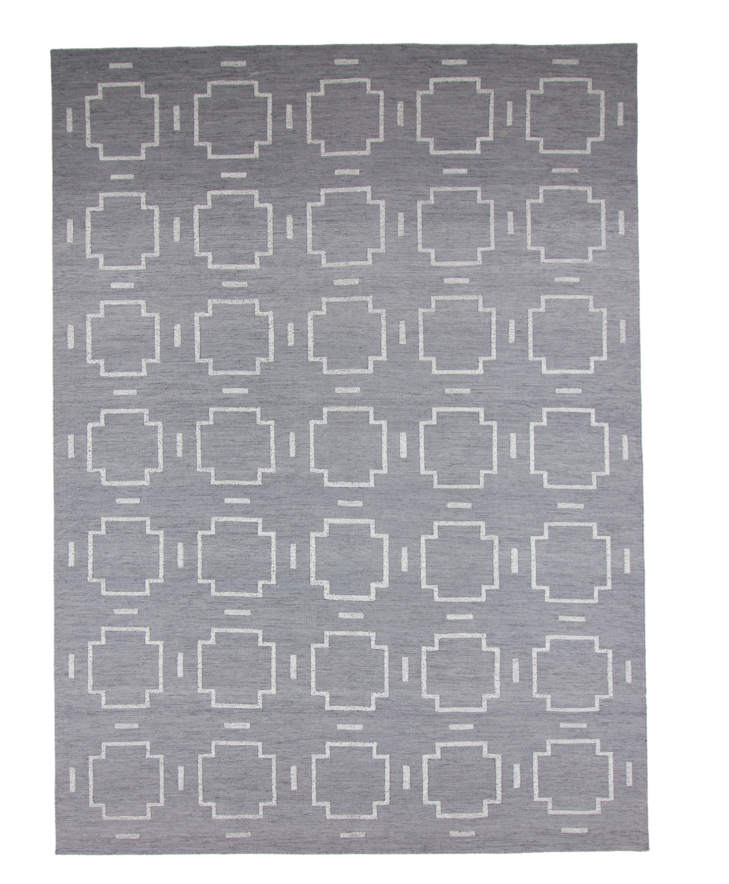 W 10 L 14 Modern 100% Wool Hand-Woven Allover Design - 62672