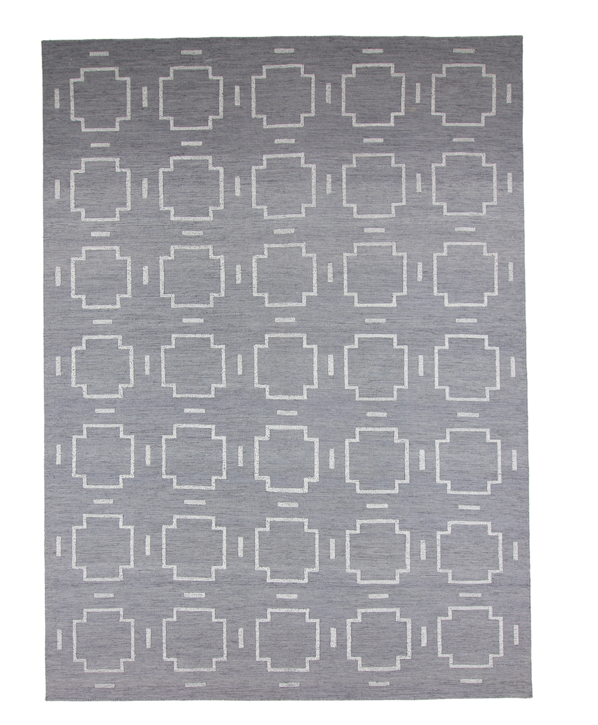 W 10 L 14 Modern 100% Wool Hand-Woven Allover Design - 62672