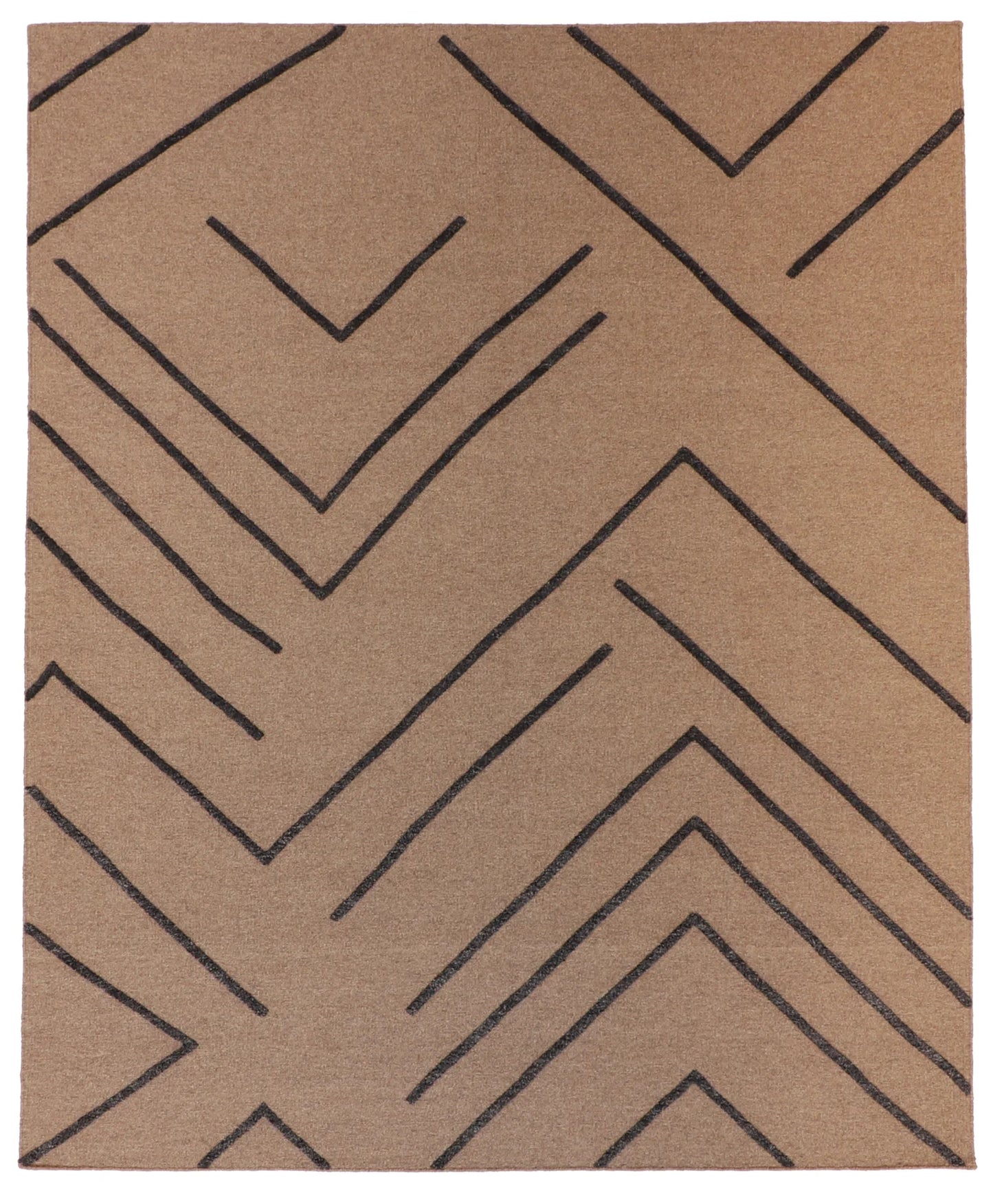 8 x 10 - Modern Wool Contemporary Rectangle - Finest Hand-Knotted Quality Wool — 62676