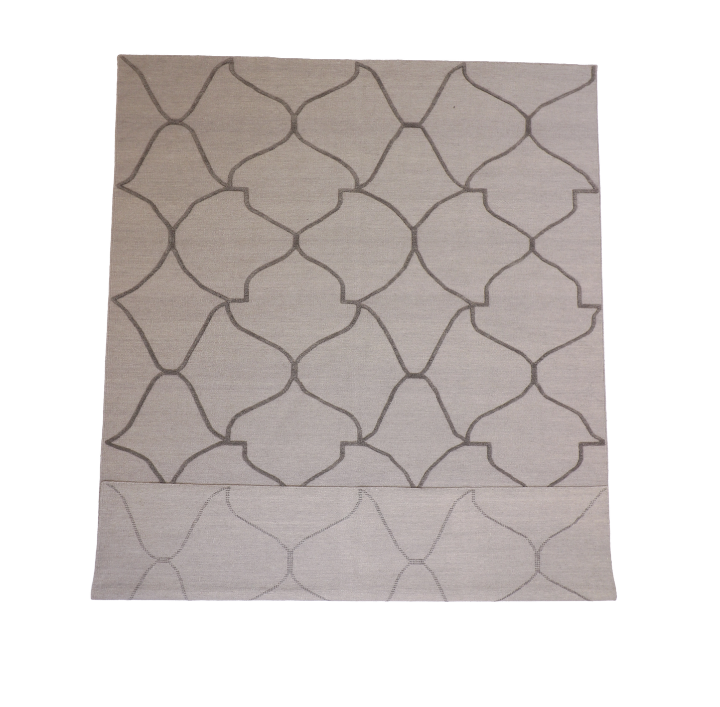 W 10 L 14 Modern 100% Wool Hand-Woven Allover Design - 62679