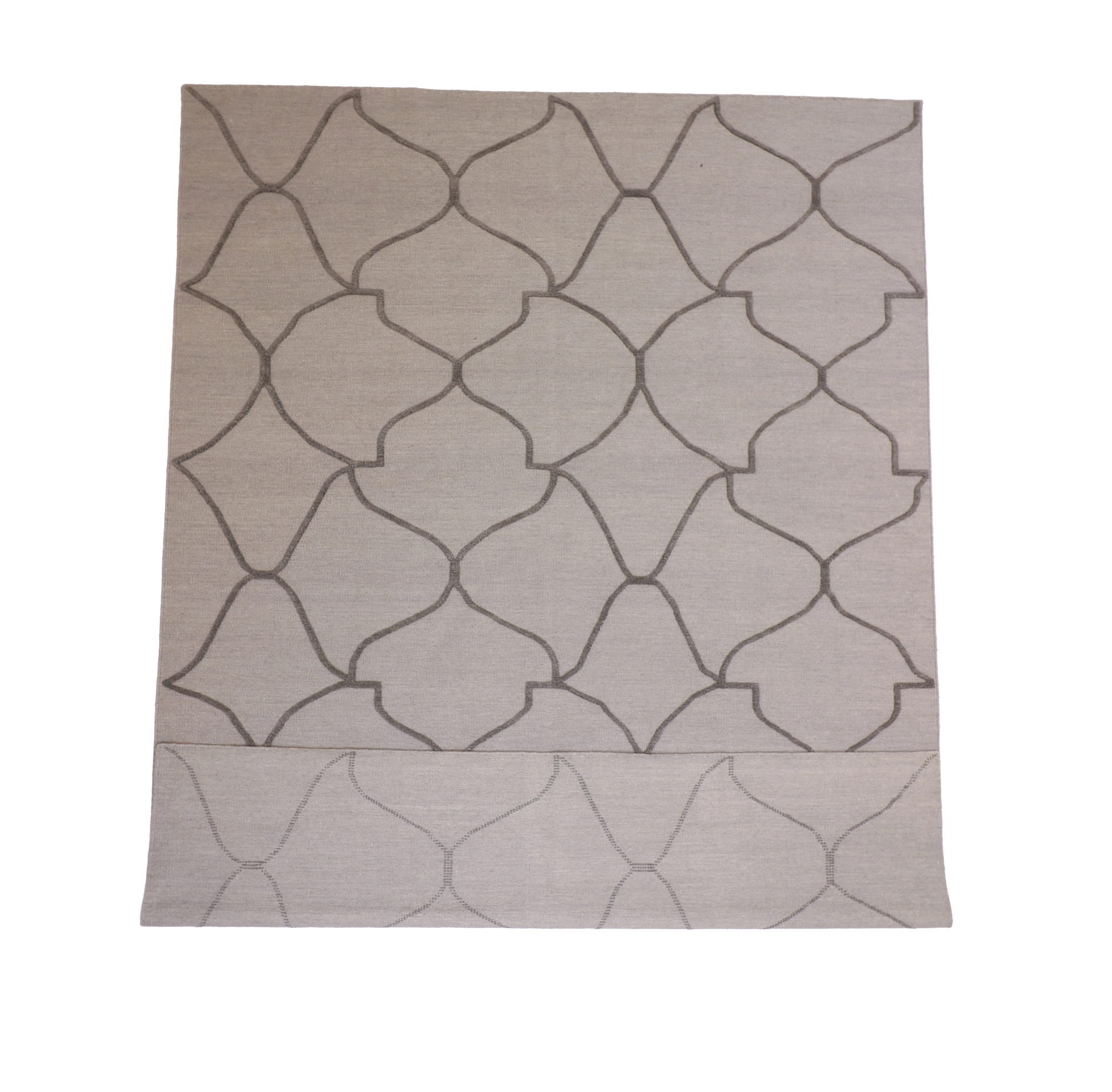 W 10 L 14 Modern 100% Wool Hand-Woven Allover Design - 62679