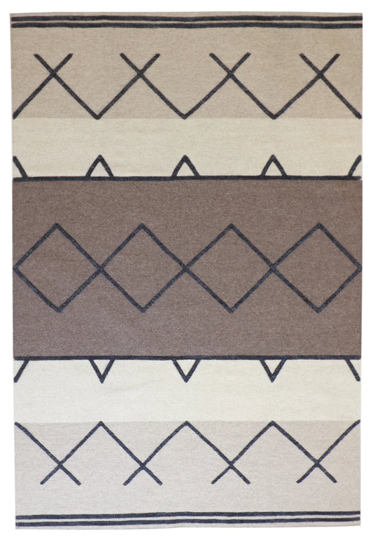 6 x 9 - Mountain Modern Wool Western Rectangle - Finest Hand-Knotted Quality Wool — 62690