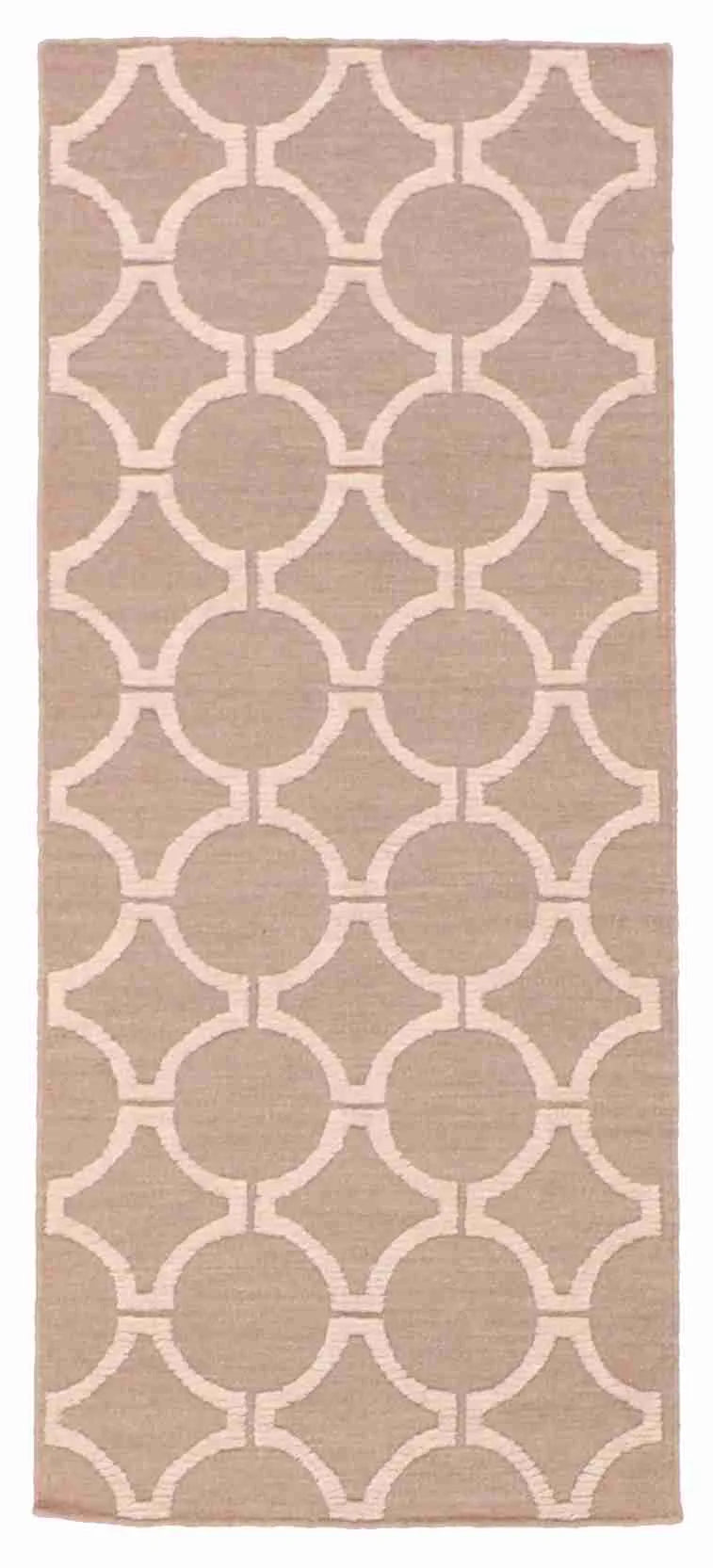 Runner - Modern Fine All Over Rectangle - Hand Knotted Rug — 62701